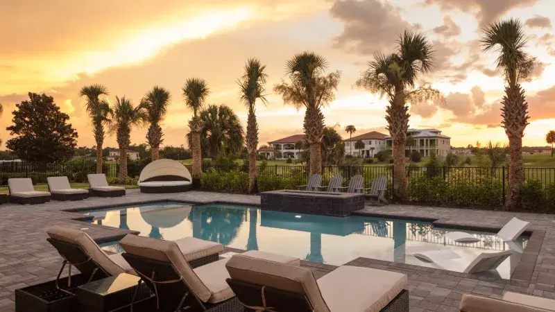 Luxury pool area showcasing home selling potential